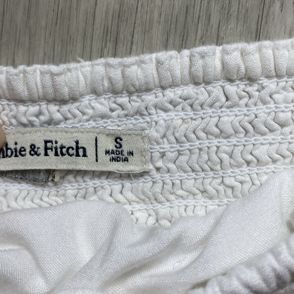 NWOT Abercrombie & Fitch White peasant crop top size Small - Picture 5 of 7